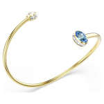 Chroma bangle Mixed cuts, Multicolored, 18K gold finish